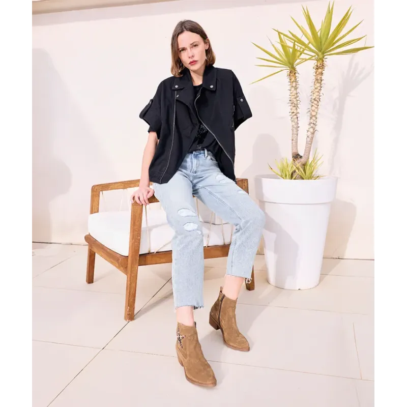 Mazélie boots Jessica Nub Taupe