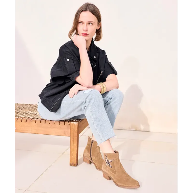 Mazélie boots Jessica Nub Taupe