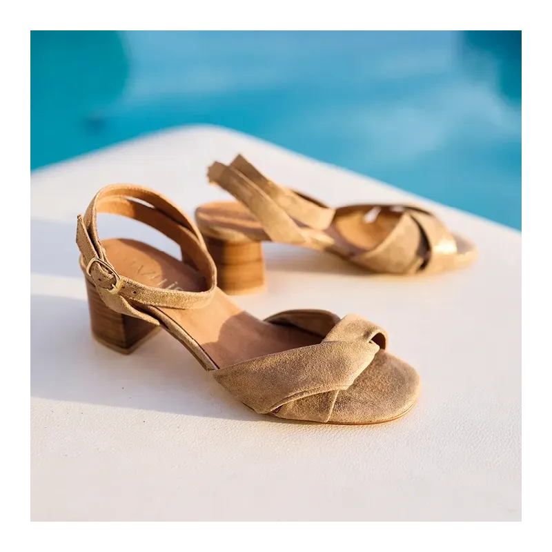 MZ sandales Livia Taupe Irisé