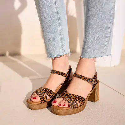 Mazélie sandales Margot léop