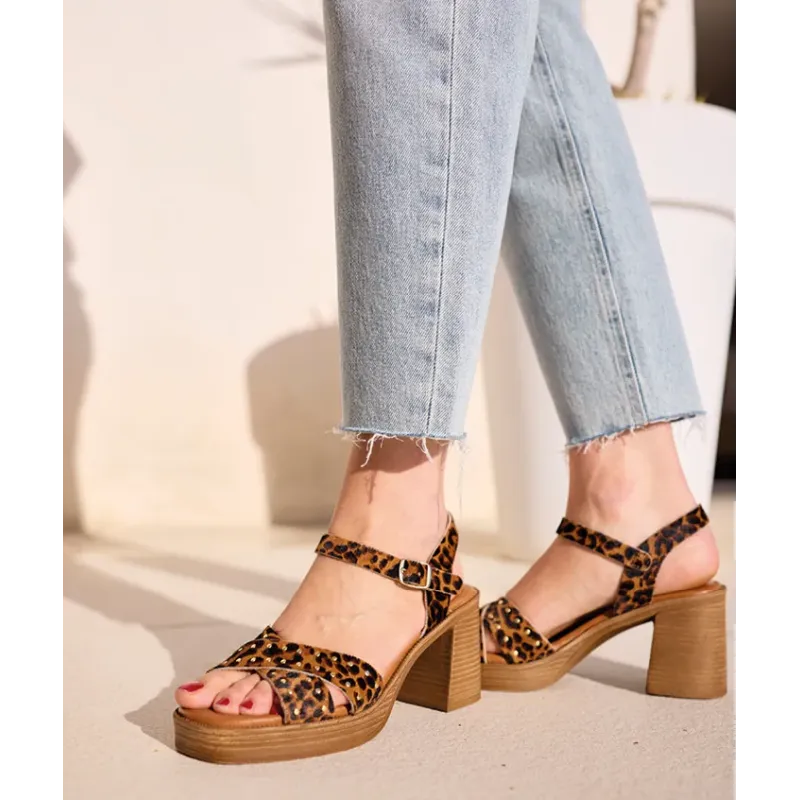 Mazélie sandales Margot léop