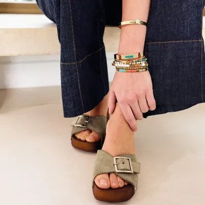 Mazélie sandales Milie Nub Kaki