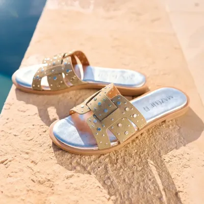 Mazélie Mules Romy Nub Kaki