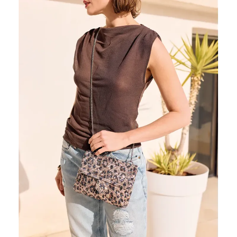 Mazélie sac Estella Strass Léop