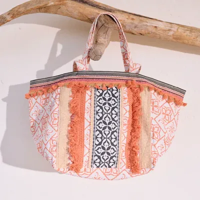 Mazélie sac cabas Ibiza orange