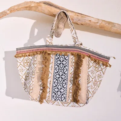 Mazélie sac cabas Ibiza taupe