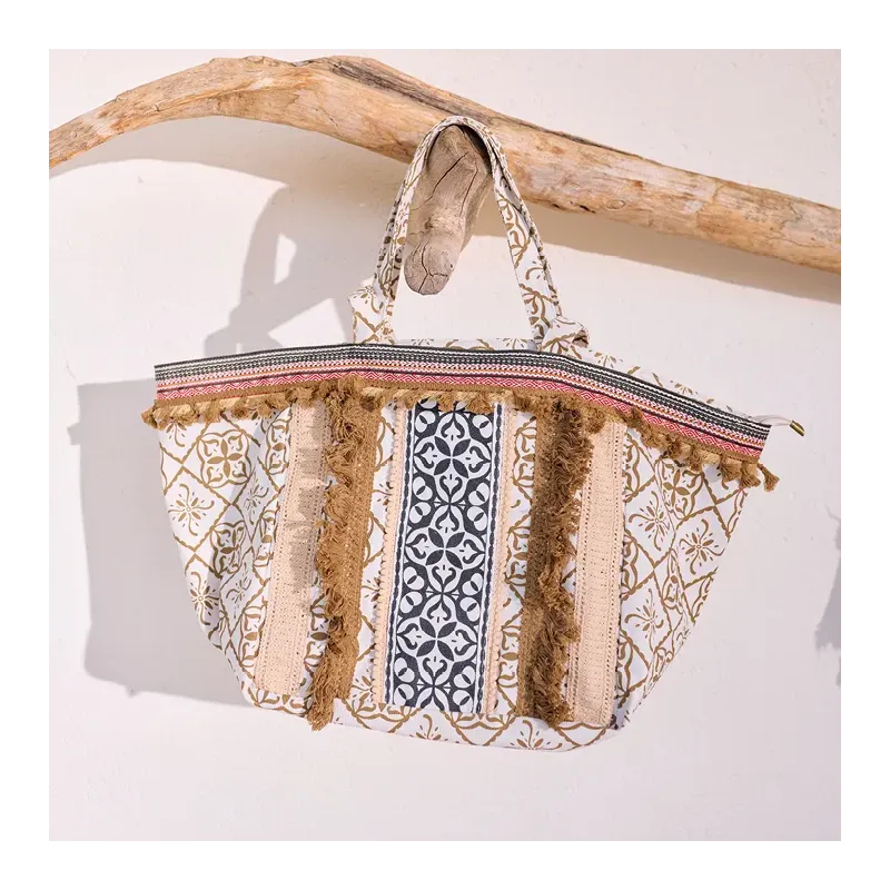 Mazélie sac cabas Ibiza taupe