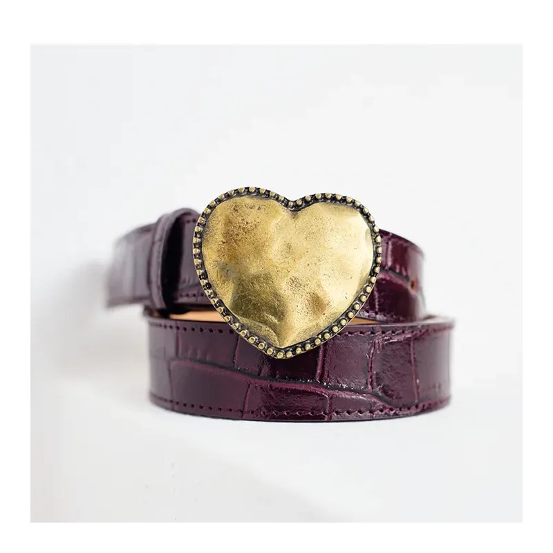 Mazélie ceinture Kaja croco bordeaux