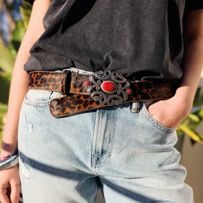 Mazélie ceinture Kayanne Rouge Dark Léop