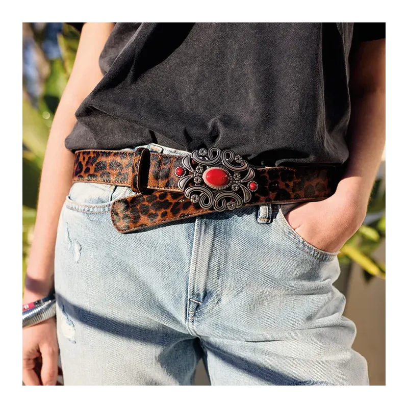 Mazélie ceinture Kayanne Rouge Dark Léop