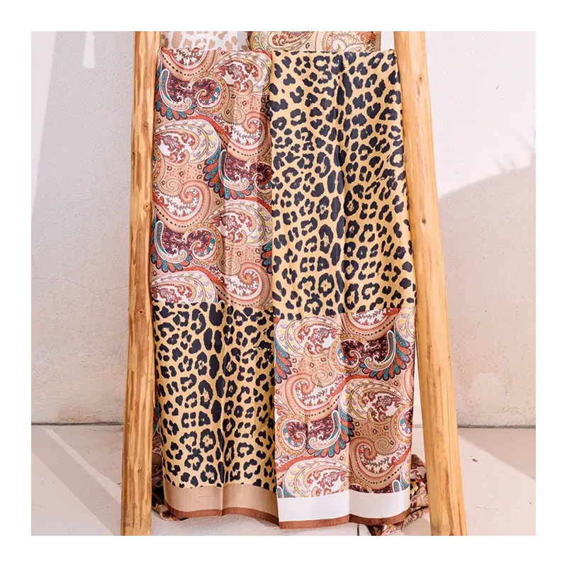 MZ foulard Amani Camel Turquoise