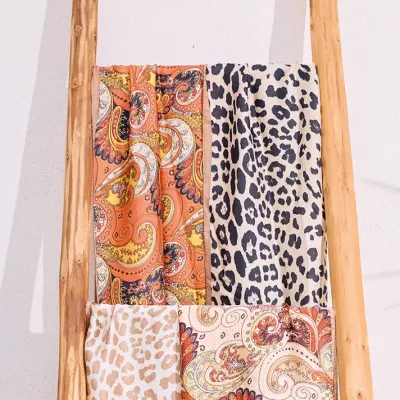 MZ foulard Amani Taupe Orange