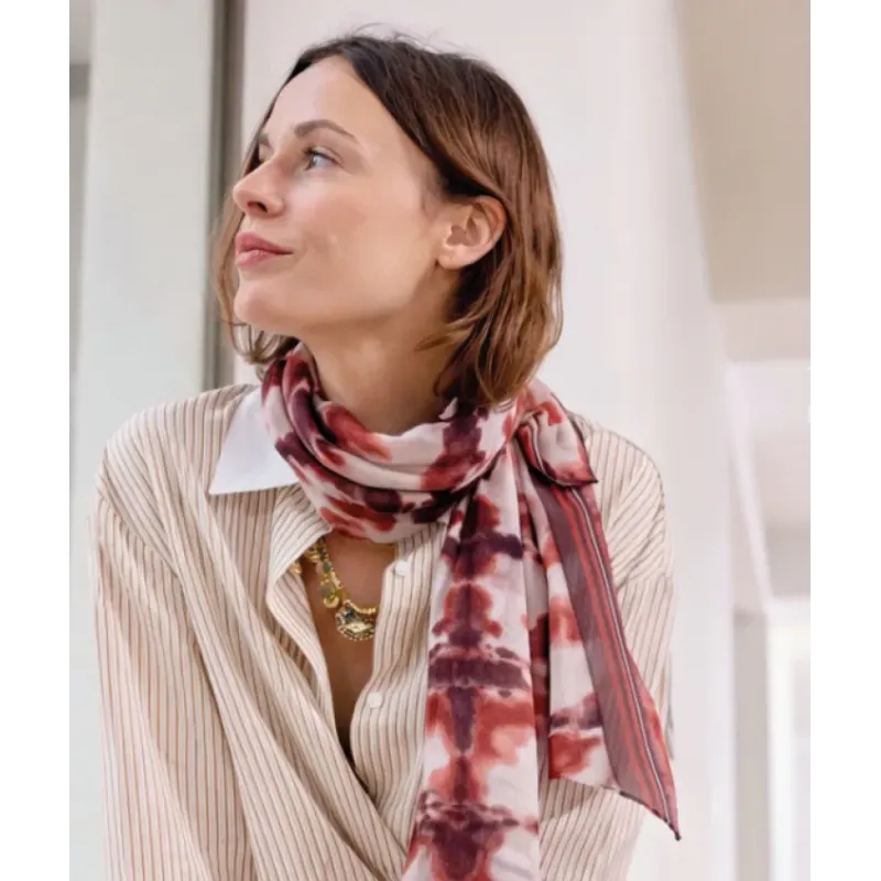 Mazélie foulard Aglaé prune