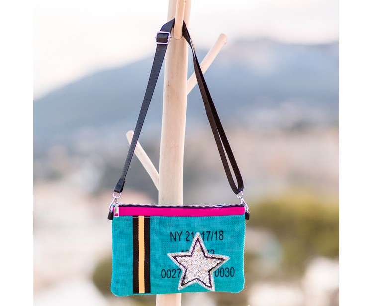 Pochette Star Turquoise